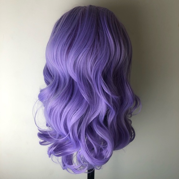- EVERY 16” PURPLE OMBRÉ CURLY Lace Front Wig